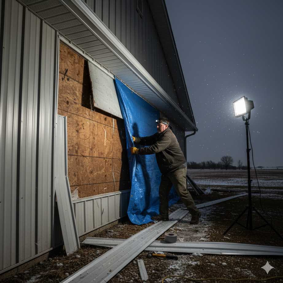 Emergency Siding Repair Securing Home After Wind Damage